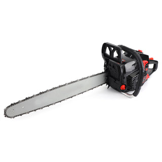 22" Bar 62cc Chainsaw Powered Engine Gasoline Chain Saw Red & Black