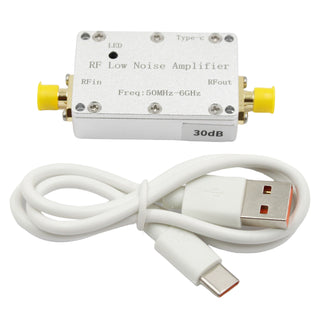 50m-6GHz Radio Frequency Amplifier 30dB High-Gain Front LNA Low Noise Signal