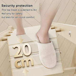 4 Step Folding Ladder with Anti-Slip Pedal/Handrails Portable Stepladder