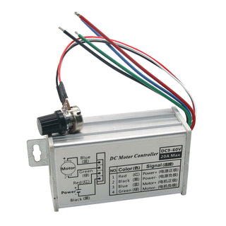 12V 24V Max 20A PWM DC Motor Stepless Variable Speed Control Controller Switch