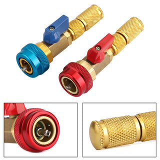 HVAC AC Valve Core High & Low Pressure Quick Remover Install Tool 1/4"