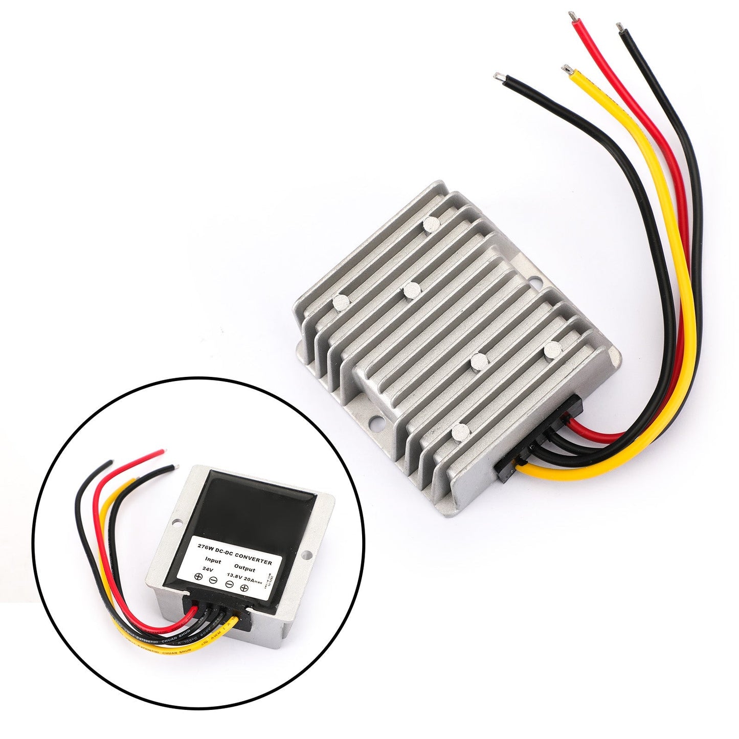 Areyourshop WaterProof 24V to 13.8V 20A 276W Step Down DC/DC Power Converter Regulator Generic