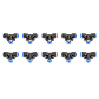 10PCS Pneumatic Air Quick Push to Connect Fitting 6 mm OD "T" Tee Tube 6mm