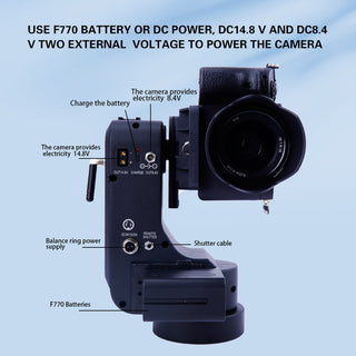 PT-5000 Camera Remote Control Electric Cloud Platform Tilt 360 Panoramic Rotation