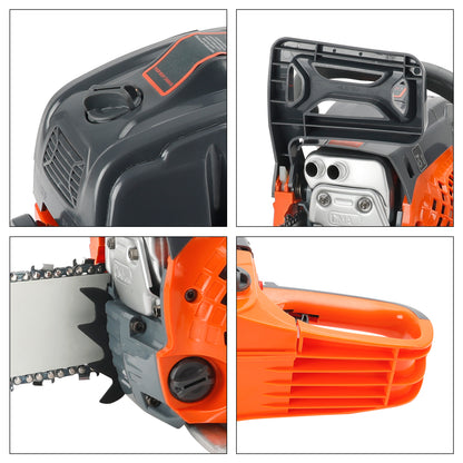 24" 68CC Gasoline Chainsaw Cutting Wood Gas Sawing Aluminum Crankcase Chain Saw