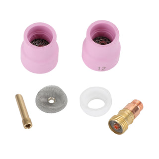 #12 Ceramic Glass Cup Complete Kit For Wp-17 18 & 26 Series Tig Torches