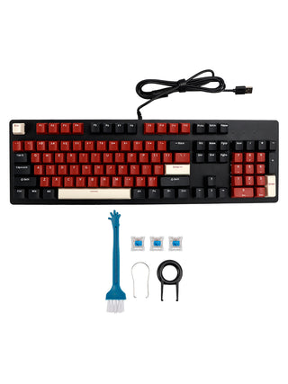 104-Key Wired Mechanical Linear Switch Gaming Keyboard Blue Switch Customizable