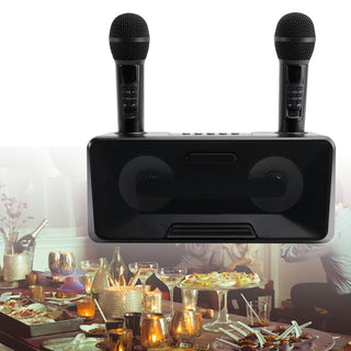 Wireless Bluetooth Speaker Dual Microphone Karaoke for Home Party Picnic Outdoor