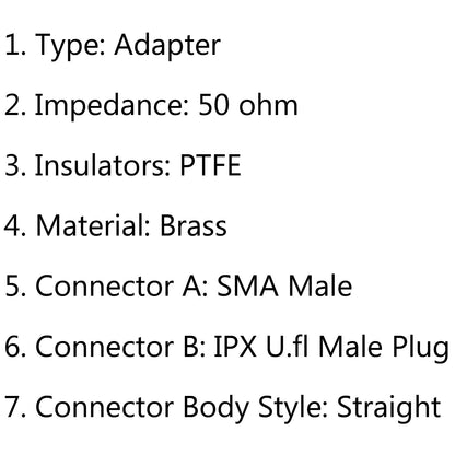 10Pcs SMA Male to IPX U.fl Male Plug Straight RF Adapter Connector Generic