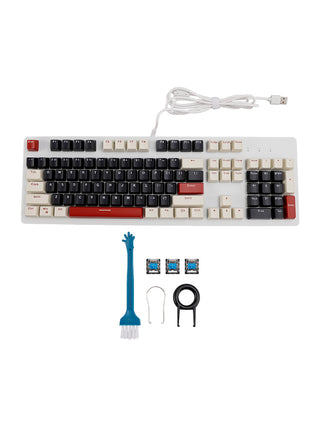 104-Key Wired Mechanical Linear Switch Gaming Keyboard Blue Switch Customizable