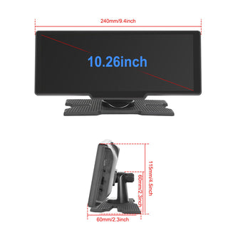 10.26inch HD Car Display CarPlay Car Navigation all-in-one Machine 12 LED Camera