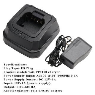 Tait TP8100/TP9300 Fast Rapid Dock Charger for Tait TP8100 TP9300 Battery Radio