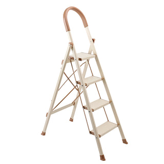 4-Step Folding Ladder with Handrails – Anti-Slip, 330 lbs Capacity