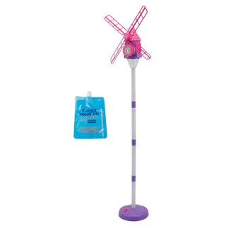 Windmill Bubble Machine Standing Bubble Blower With Light Outdoor Kid Toy Party