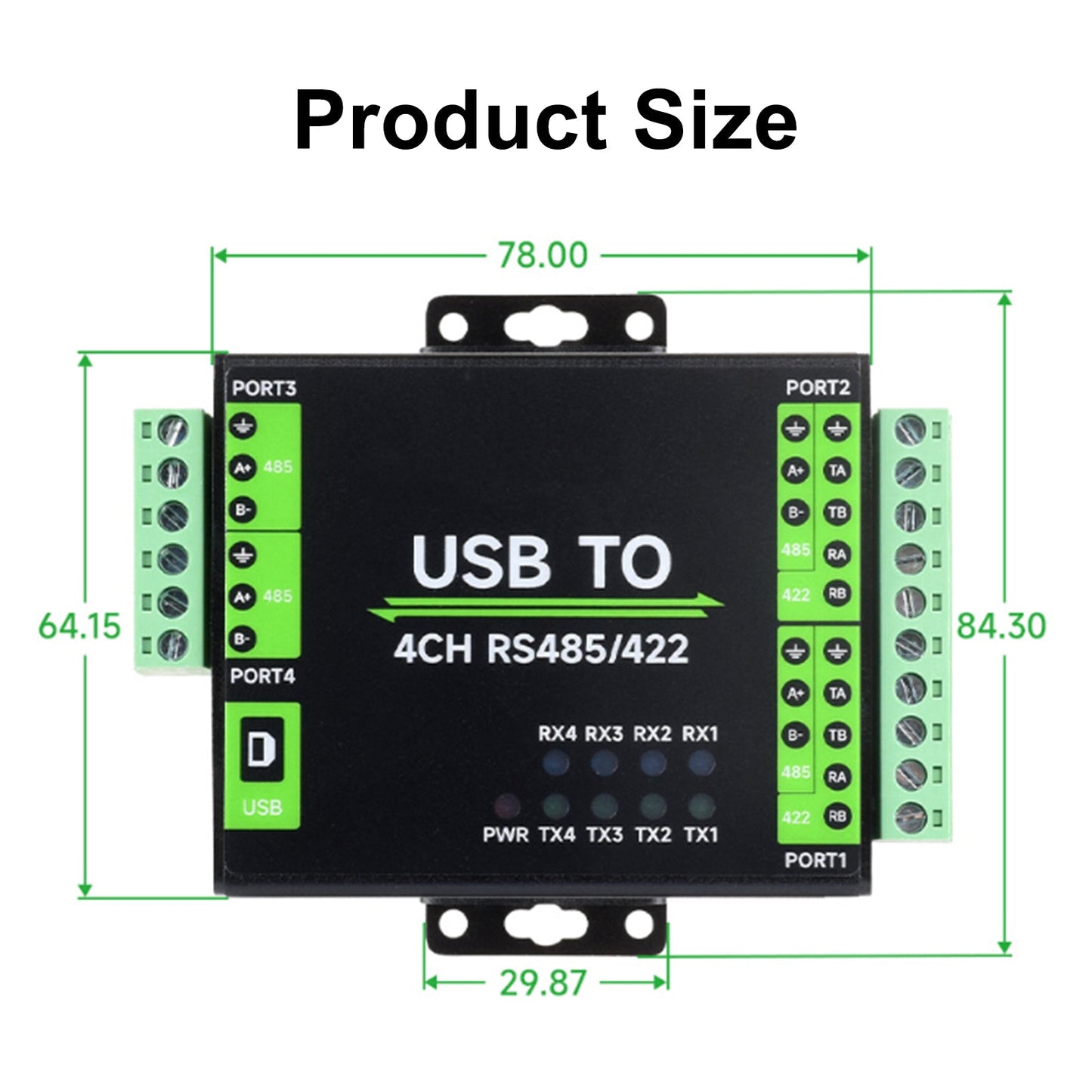 USB to RS422 RS485 Industrial Isolated Converter Adapter Module Generic