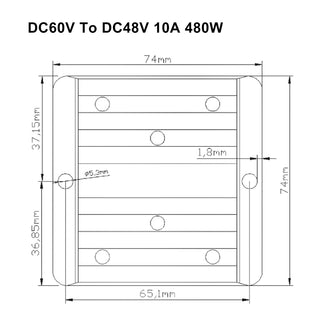 DC/DC Buck Step-Down Module 60V to 48V 10A Power Supply Converter Regulator
