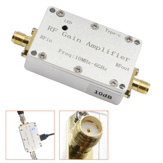 10M-6GHz RF Amplifier 10dB High Gain Driver Receiving Amplifier for GPS Receiver