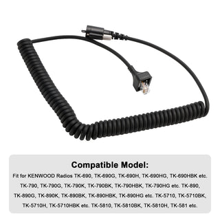KMC27 Microphone Hand Microphone Cable For KENWOOD TK-890 TK-5710 TK-5810 TK-5910