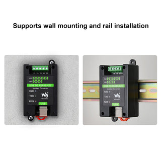 Isolated Converter USB to RS485/RS422 Protect Circuits Support Wall-Mounted Rail