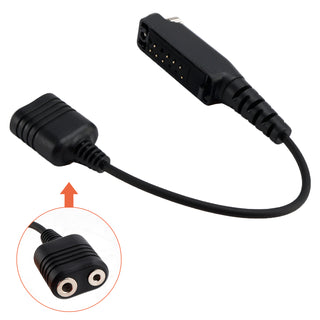 K Interface 2Pin Headset Port Converter Cable for Sepura STP8040 STP8080 STP9000