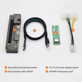 EXP GDC OCuLink Dock PCIe 4.0 x4 Mini External Card Adapter M.2 Mkey to OCuLink