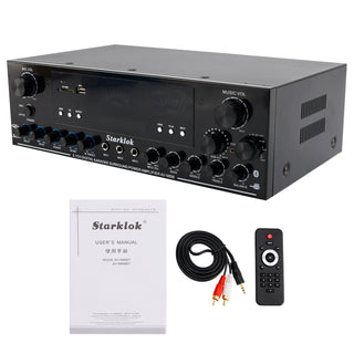 3000W Stereo HiFi Power Amplifier 5.1-Channel Home Karaoke Bluetooth Amplifier