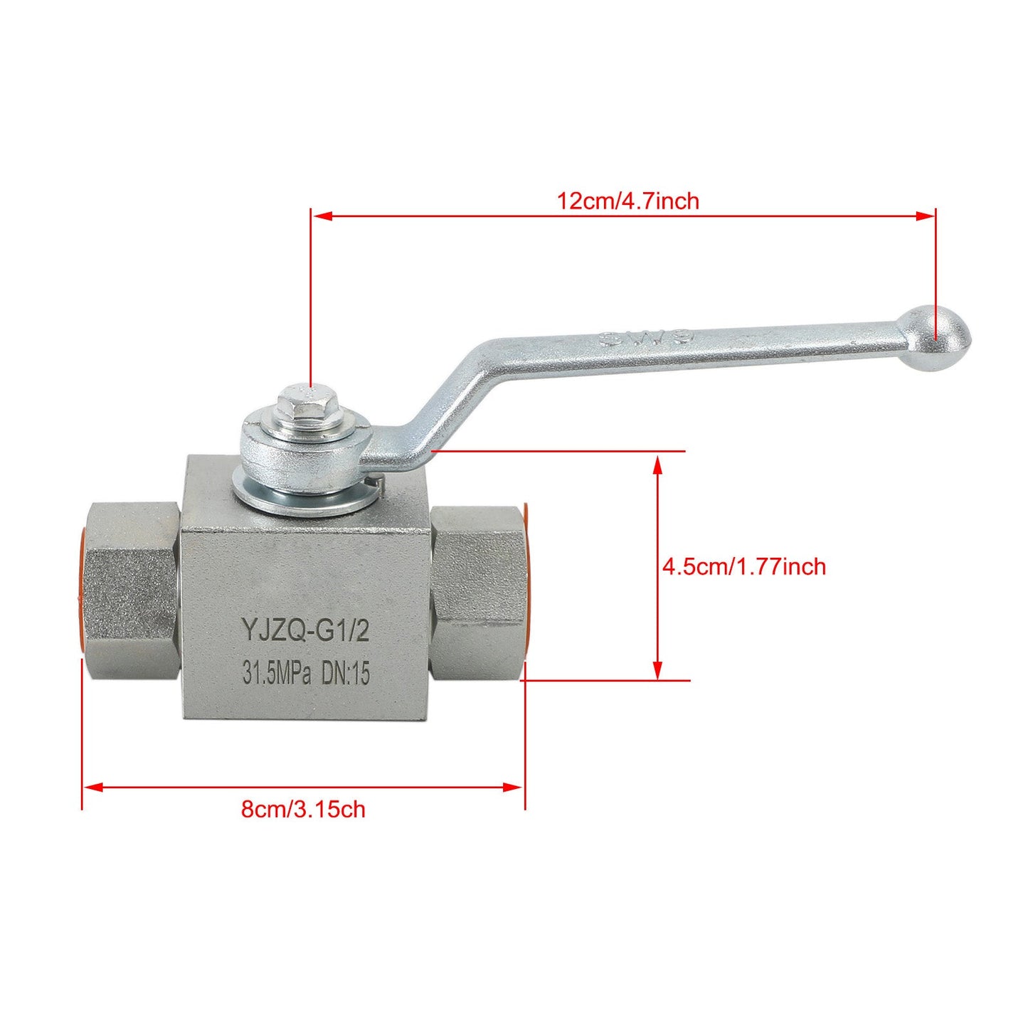 2 Way Hydraulic Ball Valve 1/4" NPT Female High Pressure Ball Valve Generic