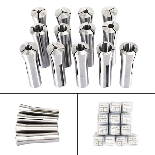 Precision R8 Collet Set 13pc Mill Collets Set–Collets For Mill Machine