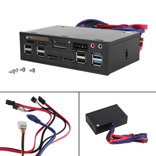 5.25" USB 3.0 SATA eSATA Media Dashboard Card Mult-Reader 20 pin Front Panel