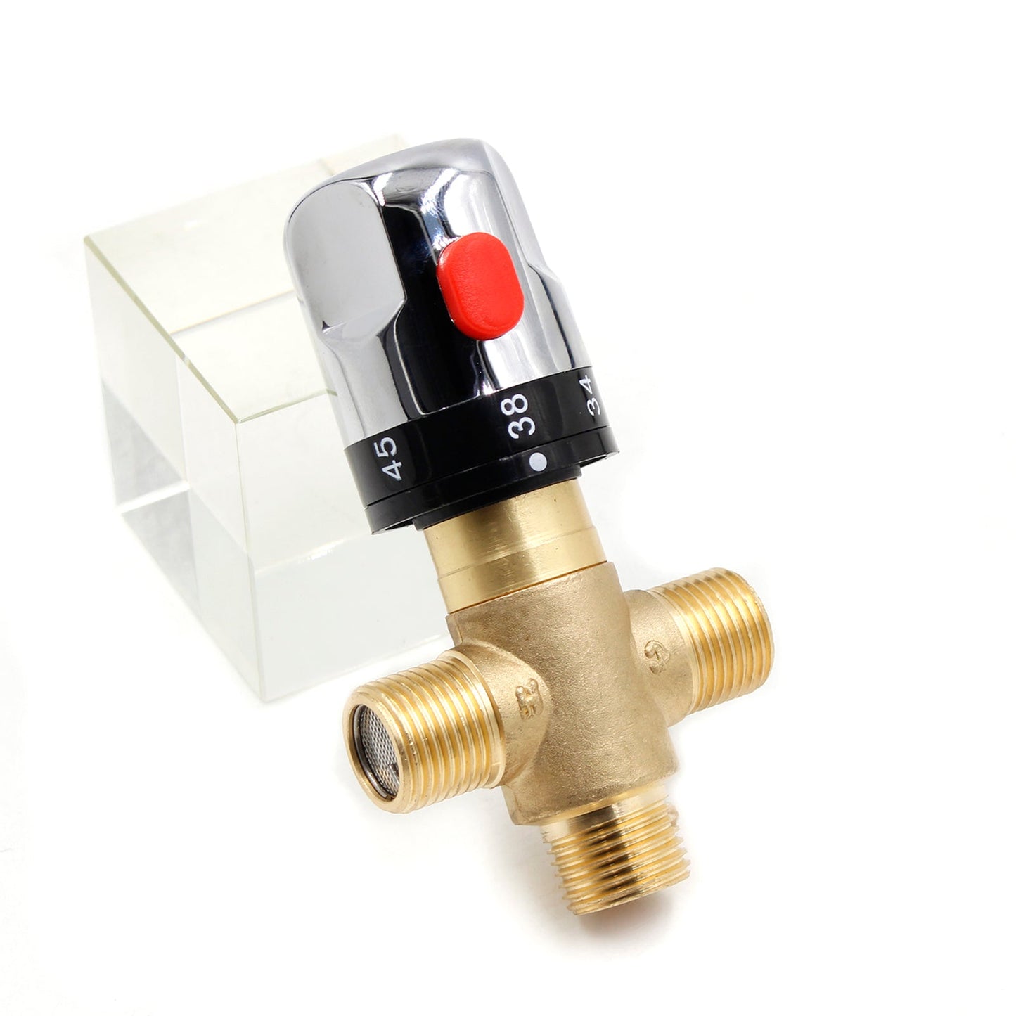 Brass Thermostatic Mixing Valve Bathroom Faucet Temperature Mixer Control Valve Generic