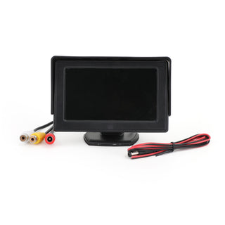Rear View Reverse Monitor PAL NTSC HD Camera Display 4.3" TFT LCD Car Monitor