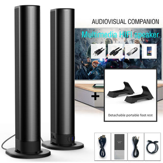 Detachable Surround Sound Bar Bluetooth 2 Speaker in 1 Subwoofer TV Home Theater