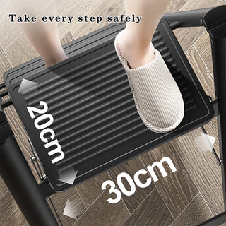 4-Step Folding Step Ladder, Aluminum - Wide Anti-Slip Treads, Lightweight & Compact