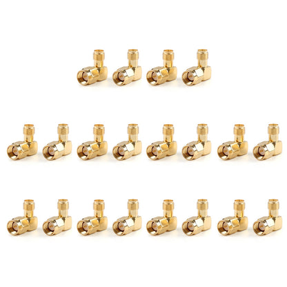 20Pcs SMA Female Jack To SMA Male Plug Right Angle 90 Degree RF Connector Generic