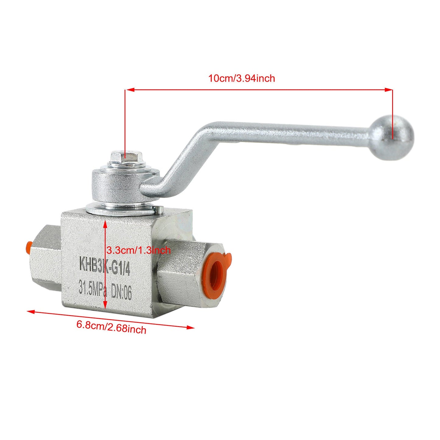 3 Way Hydraulic Ball Valve 1/4" NPT Female High Pressure Ball Valve Generic