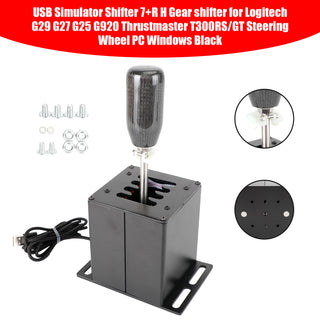 7+R USB Simulator H Gear shifter for Logitech G27 G25 Steering Wheel PC Black