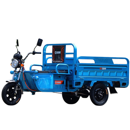 Electric Cargo Tricycle Truck Endurance Mileage 70-80km 800W Simple Tricycle