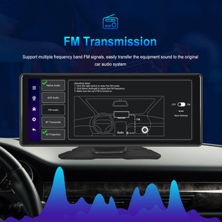 10.26" Bluetooth Car Navigation Carplay Wireless Car Radio Recorder AHD Camera