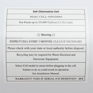 W3T‑CELL‑9 TurboCell TurboCell 25K Pool salt Chlorinator For Hayward