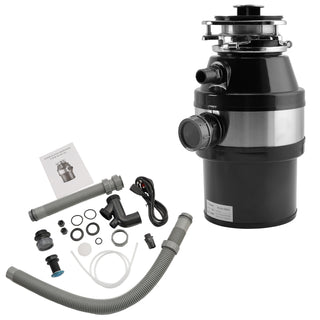Garbage Disposal 3/4 HP 2800 RPM Under Sink Kitchen Food Waste Disposer w/ Plug