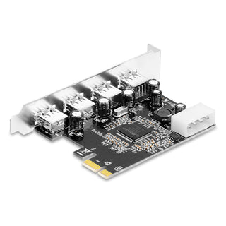 HUB PCIE to USB2.0 Expansion Card Moschip Desktop Adapter Card 4PIN Power Supply