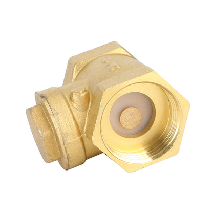 1" NPT Brass Water Oil Gas Swing Check Valve Threaded Plumbing Fitting