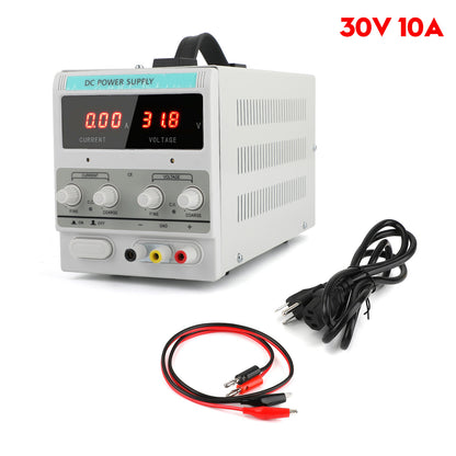 30V 10A Adjustable DC Power Supply Precision Variable Dual Digital Lab Test 110V