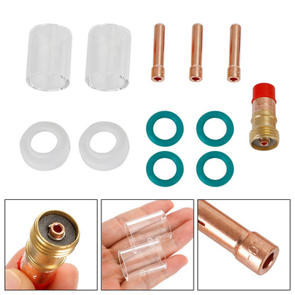 12Pcs Glass Cup Tig Welding Torch Accessories Kit For Wp-17/18/26 Generic