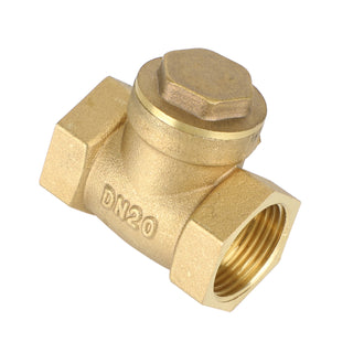 3/4" Female Thread Brass Horizontal DN20 One-Way Non-Return Swing Check Valve