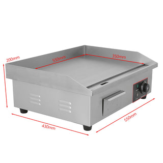 22-Inch Commercial Electric Griddle 3000W Countertop Griddle Electric Flat Top Grill