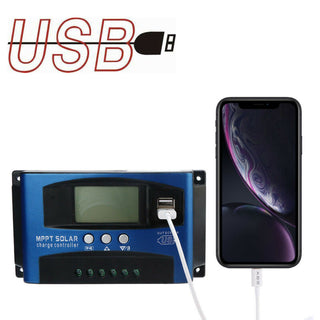Panel Auto Focus 40A Regulator 12V-24V Dual USB MPPT Solar Charge Controller