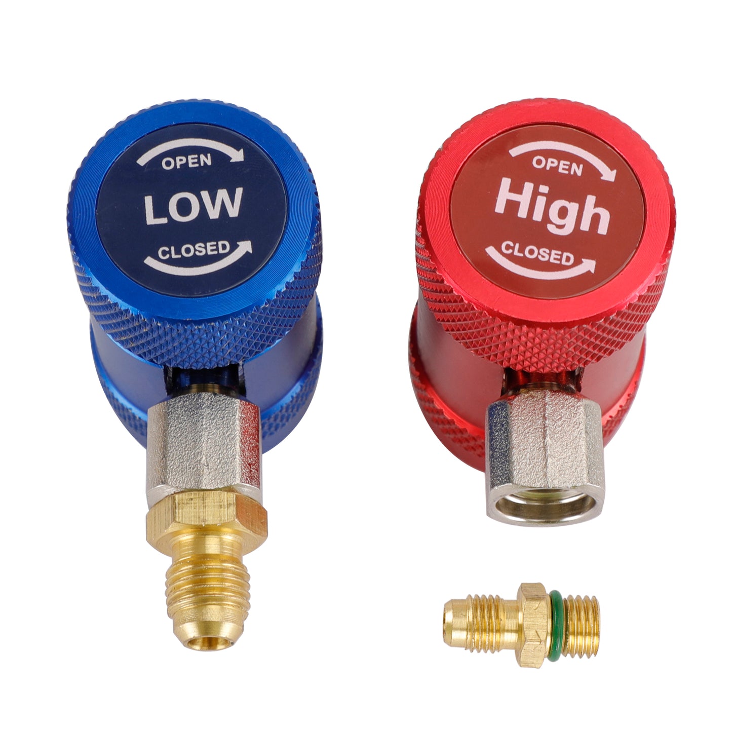 2Pcs 1/4" SAE Refrigerant Connector Air Conditioner Replacement Adapter