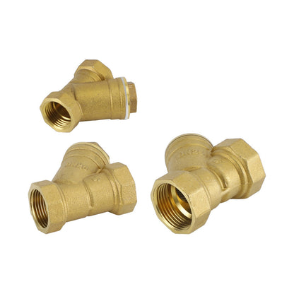 1/2"-1" NPT Thread Y Shaped Brass Strainer Filter Valve Connector For Water Oil Generic