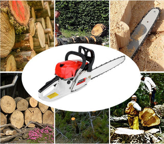 20'' 52CC Gasoline Chainsaws Aluminum Crankcase Cutting Wood Saws